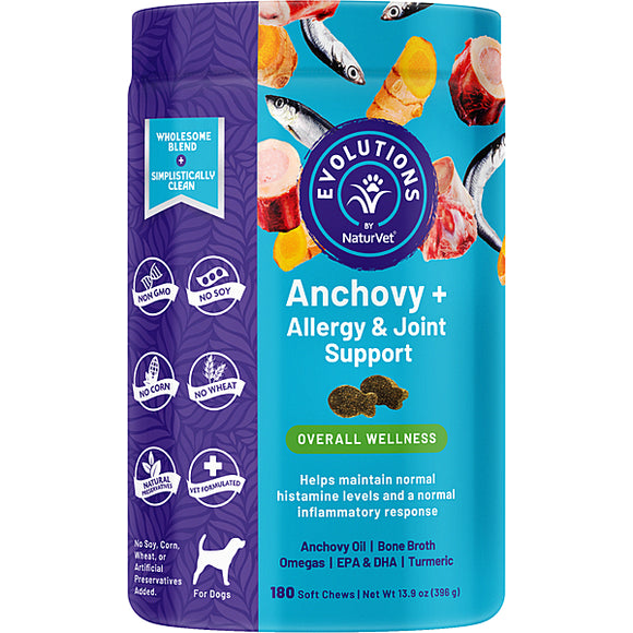 NATURVET ALLERGY JOINT SUPPORT ANCHOVY