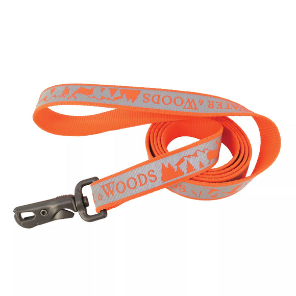 WOODS AND WATER ORANGE AND GREY LEASH 6' REFLECTIVE