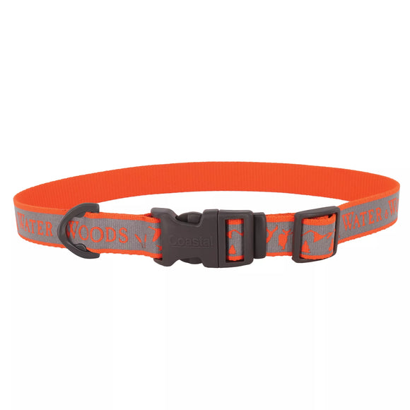 WOODS AND WATER  REFLECTIVE ORANGE COLLAR 14- 20