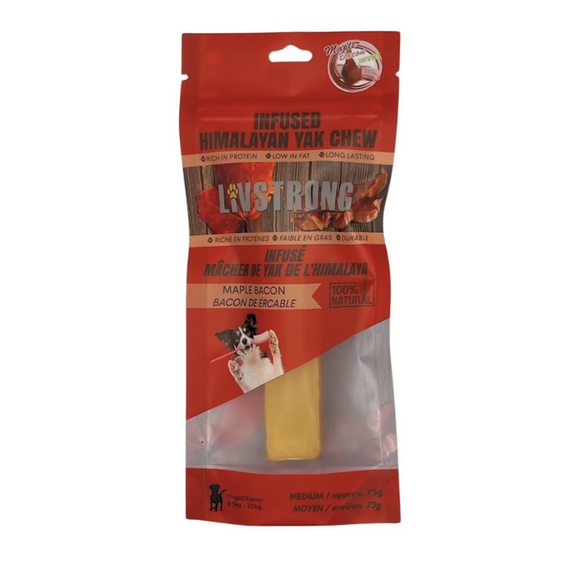 LIVESTRONG YAK CHEW MAPLE BACON 175G