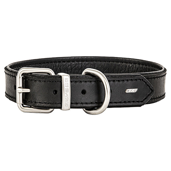 EZY DOG OXFORD LEATHER COLLAR LRG BLACK