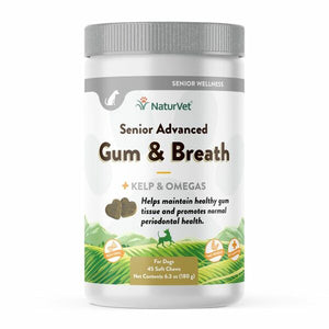 NATURVET SENIOR ADVANCED GUM AND BREATH