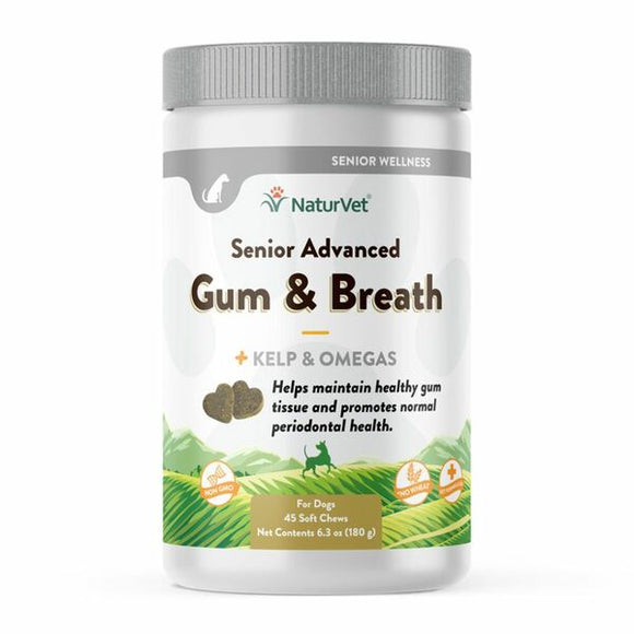 NATURVET SENIOR ADVANCED GUM AND BREATH