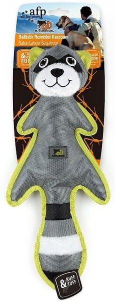 ALL FOR PAWS BALLISTIC RACCOON TOUGH DOG TOY