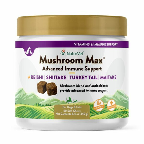 NATURVET MUSHROOM MAX 60CHEWS