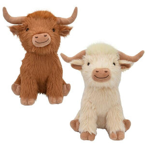 MULTIPET SHAGGY HIGHLAND COW 14" ASSORTED