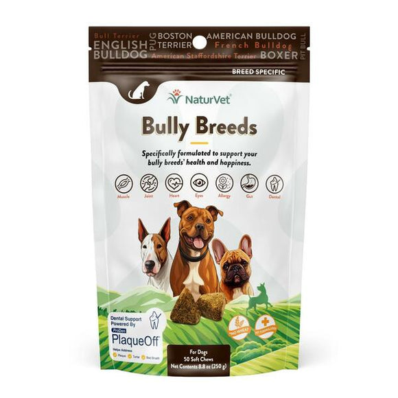 NATURVET BULLY BREED TREAT 50PC
