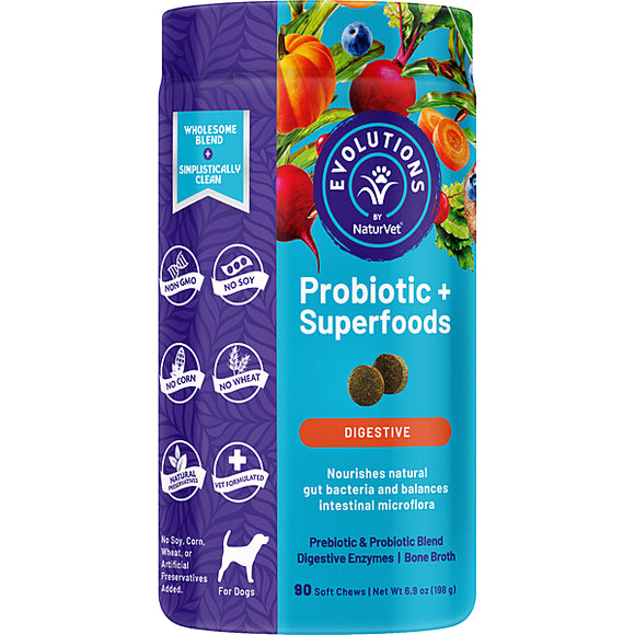 NATURVET PROBIOTIC SUPERFOODS CHEWS