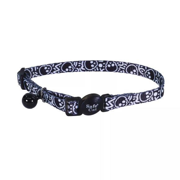COASTAL BREAK AWAY CAT COLLAR BLACK SKULL