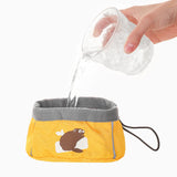 HUGSMART COLLAPSIBLE BEAVER DOG BOWL SMALL