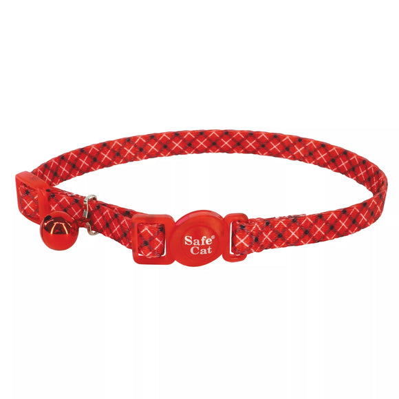COASTAL BREAK AWAY CAT COLLAR RED PLAID