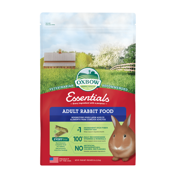 OXBOW ESSENTIALS ADULT RABBIT FOOD 5LB