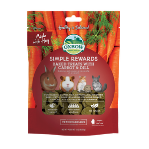 OXBOW SIMPLE REWARDS BAKED TREATS WITH CARROT AND DILL 3OZ