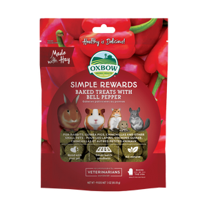 OXBOW SIMPLE REWARDS BAKED TREATS WITH BELL PEPPER 3OZ