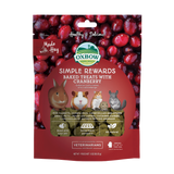 OXBOW SIMPLE REWARDS BAKED TREATS WITH CRANBERRY 3OZ