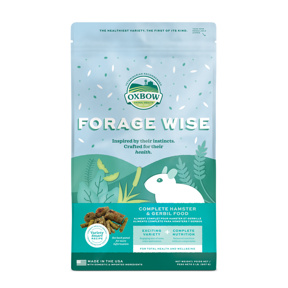 OXBOW FORAGE WISE HAMSTER & GERBAL FOOD 2LB