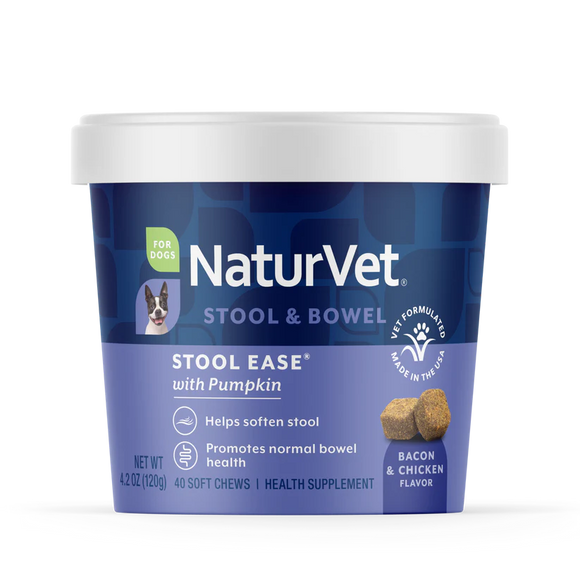 NATURVET STOOL EASE W PUMKIN 40 SOFT CHEWS