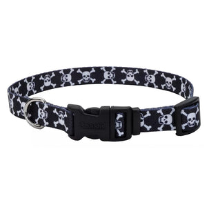 COASTAL COLLAR - MEDIUM [BLACK WITH SKULLS]