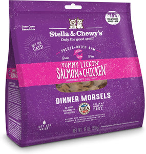 STELLA AND CHEWY'S FREEZE DRIED CHICKEN AND SALMON MORSELS 18OZ