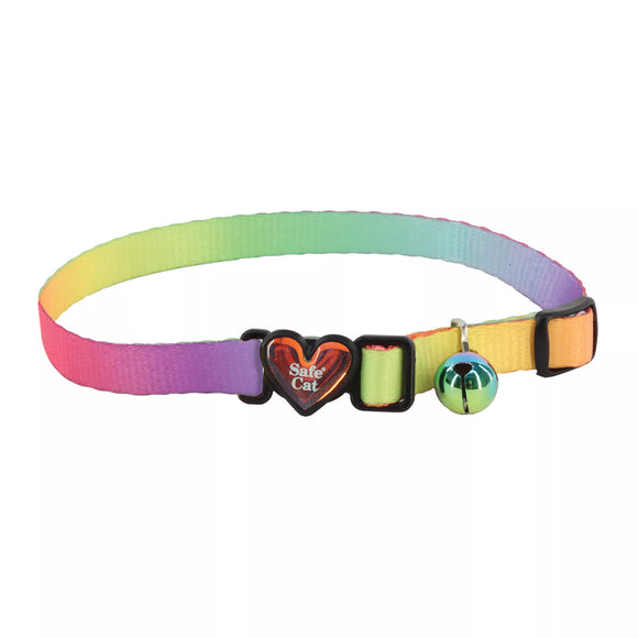 COASTAL BREAK AWAY CAT COLLAR PASTEL RAINBOW