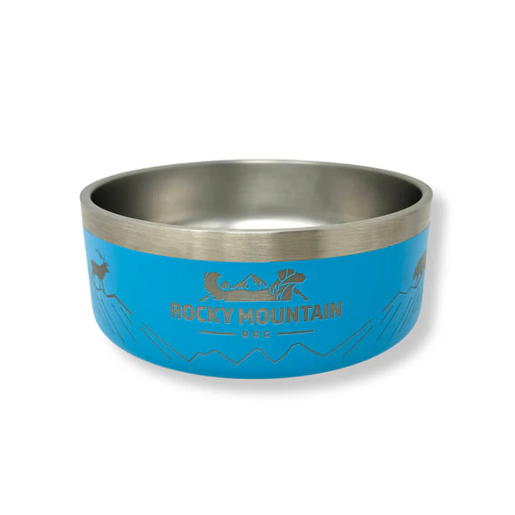 ROCKY MOUNTIAN DOG BOWL BLUE 64OZ