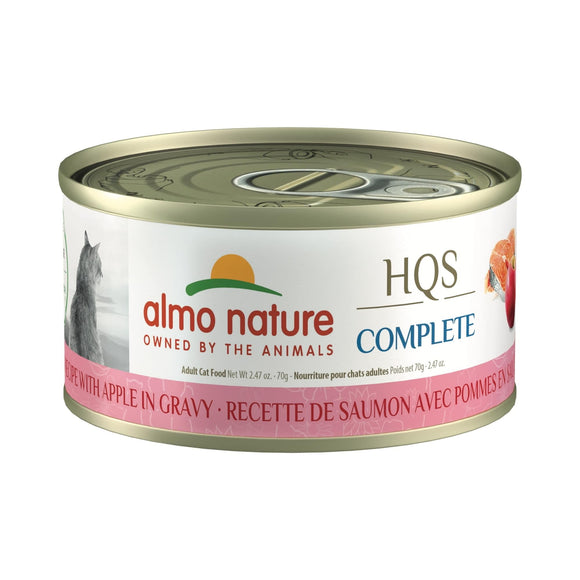 HQS COMPLETE ALMO NATURE SALMON WITH PAPAYA IN GRAVY CANNED WET CAT FOOD 2.47OZ