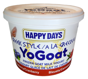 HAPPY DAYS GOAT MILK YOGURT FOR DOGS BLUEBERRY + CRANBERRY 110ML