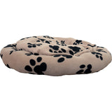 UNLEASHED DONUT BED PAW PRINT 36" BROWN