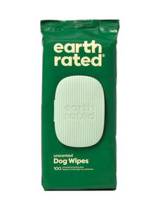 EARTH RATED COMPOSTABLE DOG GROOMING WIPES UNSCENTED 100PK