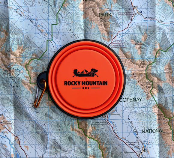 ROCKY MOUNTIAN DOG COLLAPSIBLE BOWL ORANGE