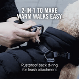 CANADA POOCH HARNESS PUFFER BLACK SIZE 14