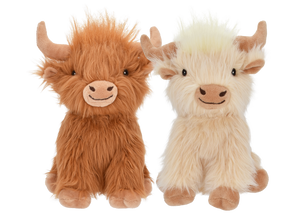 MULTIPET ASSORTED SHAGGY HIGHLAND CALF 5" DOG TOY