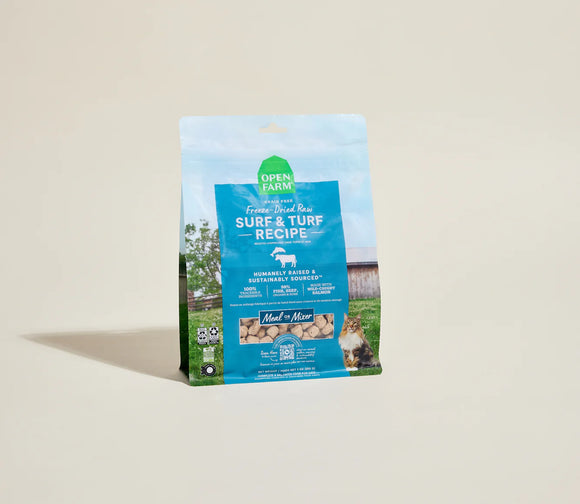 OPEN FARMS SURF & TURF FREEZE DRIED RAW MORSELS FOR CATS 3.5OZ