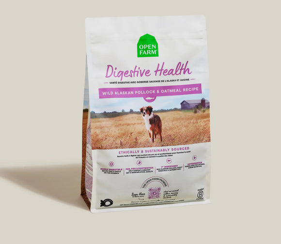 OPEN FARMS DIGESTIVE HEALTH 22LB POLLOCK & OATMEAL