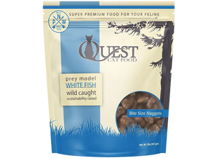 QUEST FROZEN WHITE FISH NUGGETS CAT FOOD RAW 2LB