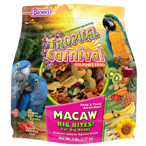 BROWNS MACAW FOOD 5 POUND BAG