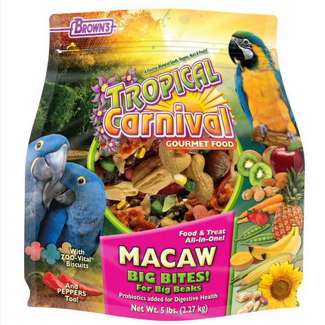 BROWNS MACAW FOOD 5 POUND BAG