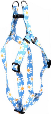 YELLOW DOG STEP-IN HARNESS SMALL BLUE DAISY