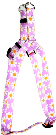 YELLOW DOG STEP-IN HARNESS LRG LAVENDER DAISY