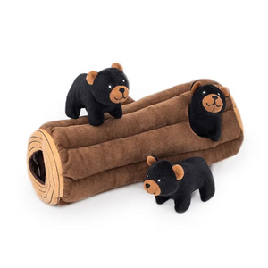 ZIPPY PAWS BURROW BEAR LOG