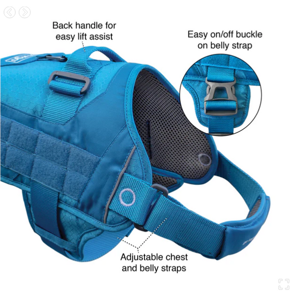 KURGO TOWNIE HARNESS BLUE LARGE