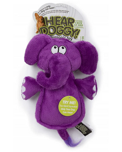 HEAR DOGGY ELEPHANT PURPLE 12"