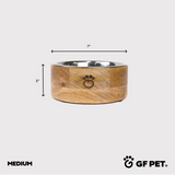 GF PET MANGO WOOD DOG BOWL MEDIUM