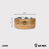 GF PET MANGO WOOD DOG BOWL LARGE