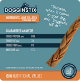 DOGGINSTIX LAMB COLLAGEN BRAID 6" 5PK