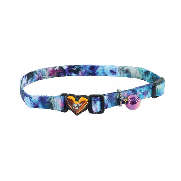COASTAL CAT BREAK AWAY COLLAR RAINY DAY FLORAL