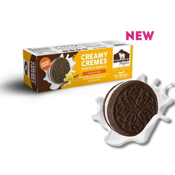 INDOMITABLE PATAGONIA CREAMY CREMES CHOCO + VANILLA GRAIN FREE BISCUITS