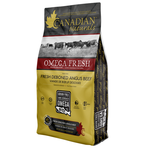 CANADIAN NATURALS OMEGA BEEF DOG FOOD [24LB]