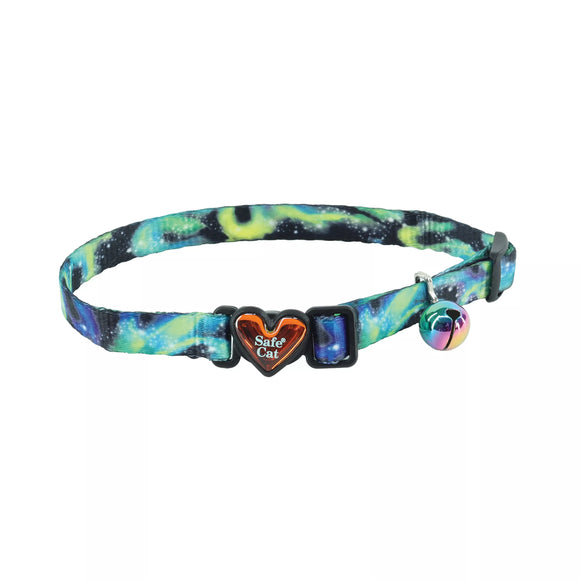 COASTAL BREAK AWAY CAT COLLAR NORTHERN LIGHTS/GALAXY