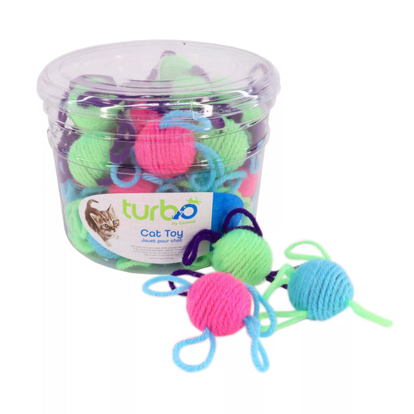 TURBO WOOL RATTLE BALLS ASSORTED CLOURS
